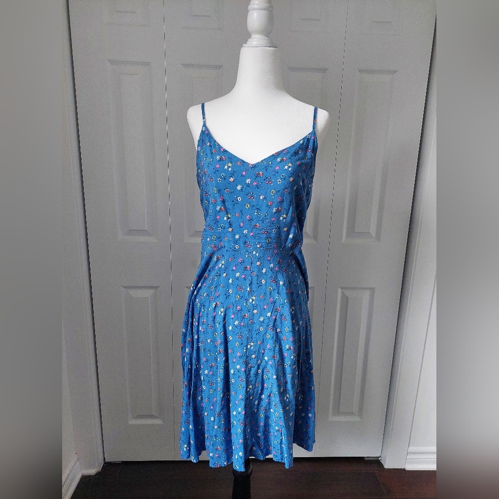 GAP Blue Floral Midi Dress